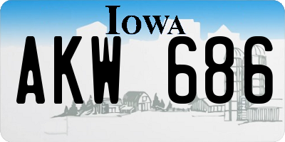 IA license plate AKW686