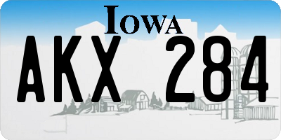 IA license plate AKX284