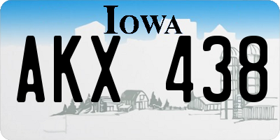 IA license plate AKX438