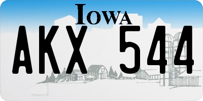 IA license plate AKX544