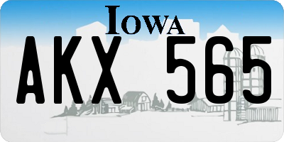 IA license plate AKX565