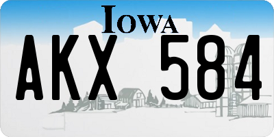 IA license plate AKX584