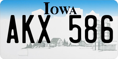 IA license plate AKX586