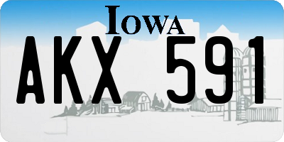 IA license plate AKX591