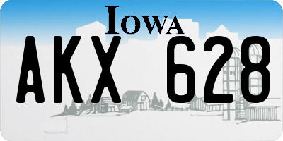IA license plate AKX628