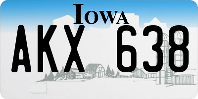 IA license plate AKX638