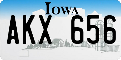 IA license plate AKX656