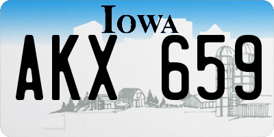 IA license plate AKX659