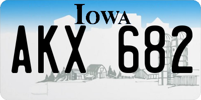 IA license plate AKX682