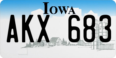 IA license plate AKX683
