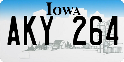 IA license plate AKY264