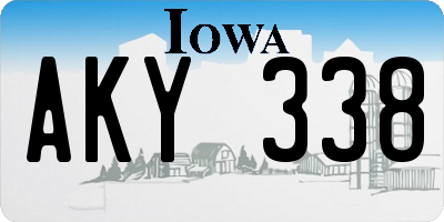 IA license plate AKY338