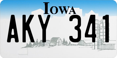 IA license plate AKY341