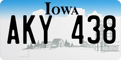 IA license plate AKY438