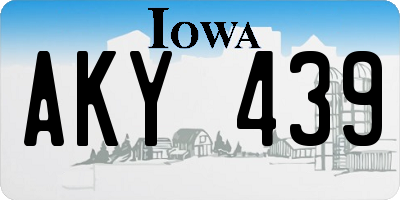 IA license plate AKY439