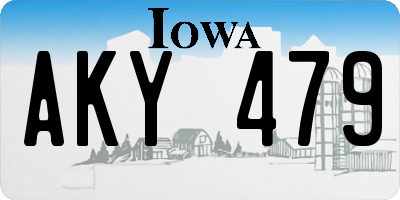 IA license plate AKY479