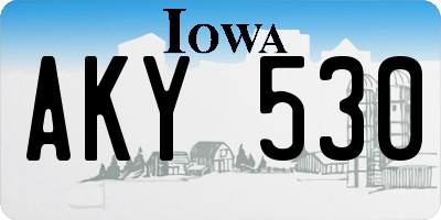 IA license plate AKY530