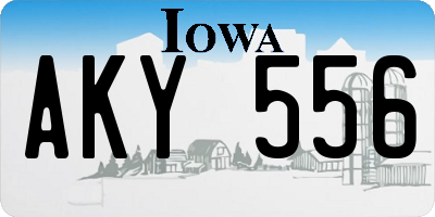 IA license plate AKY556