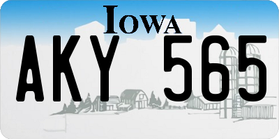 IA license plate AKY565