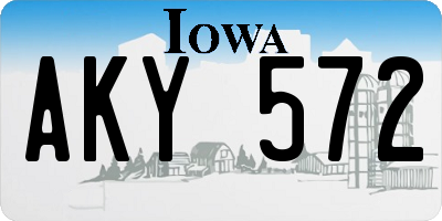 IA license plate AKY572