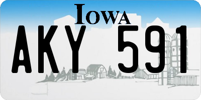 IA license plate AKY591