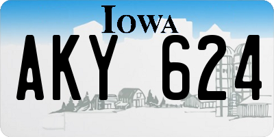 IA license plate AKY624