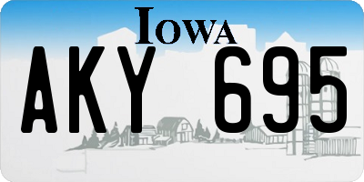 IA license plate AKY695
