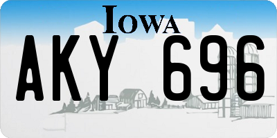 IA license plate AKY696