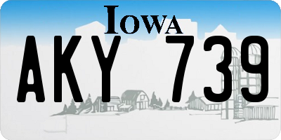 IA license plate AKY739