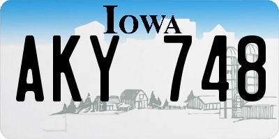 IA license plate AKY748