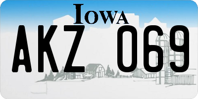 IA license plate AKZ069
