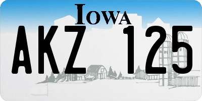 IA license plate AKZ125