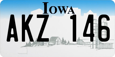 IA license plate AKZ146