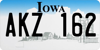 IA license plate AKZ162