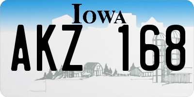 IA license plate AKZ168