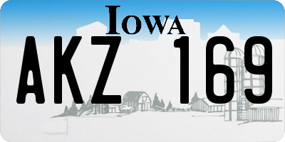 IA license plate AKZ169