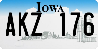 IA license plate AKZ176