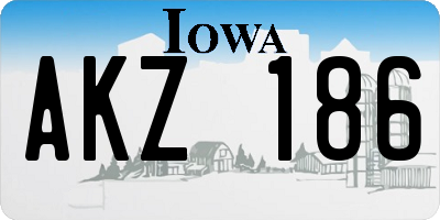 IA license plate AKZ186