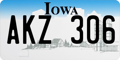 IA license plate AKZ306