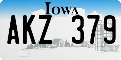 IA license plate AKZ379