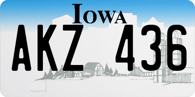 IA license plate AKZ436