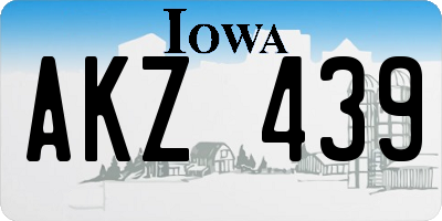 IA license plate AKZ439