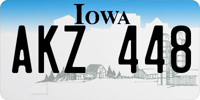 IA license plate AKZ448