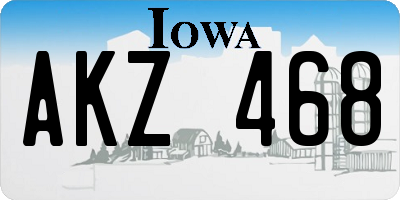 IA license plate AKZ468