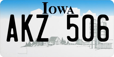 IA license plate AKZ506
