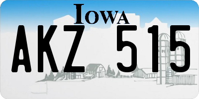 IA license plate AKZ515