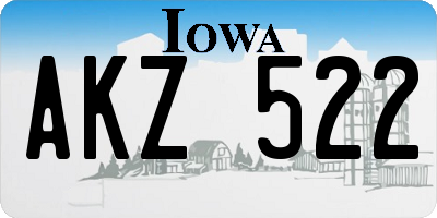 IA license plate AKZ522