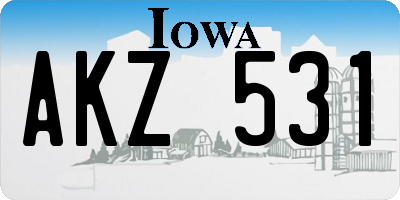 IA license plate AKZ531