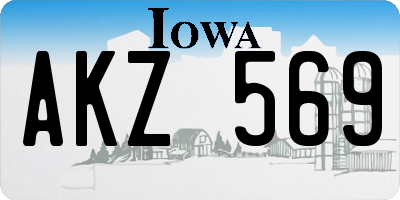 IA license plate AKZ569