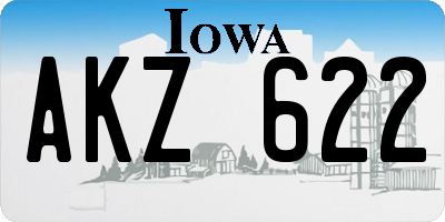 IA license plate AKZ622